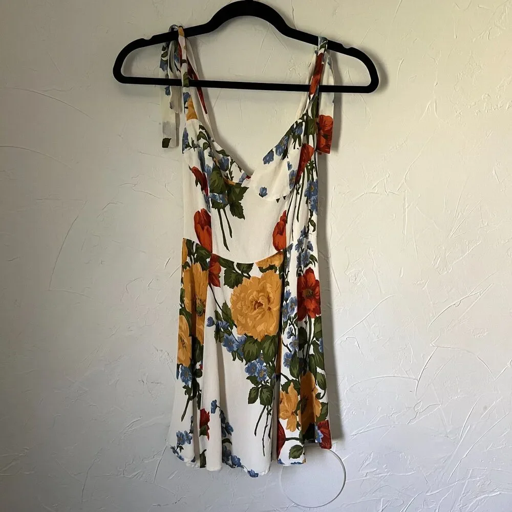 Reformation Niara Dress in Formosa Floral Mini Cottagecore Milkmaid Summer Sz 2 - Picture 2 of 8